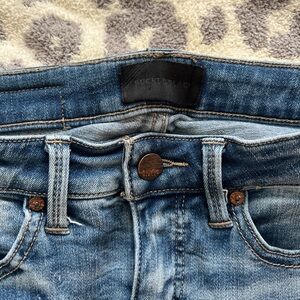 Women's Distressed Blue Skinny Jeans